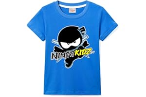 FORLCOOL Ninja Kidz Kids Casual Short Sleeve Boy's 100% Cotton Tee Girls T-Shirt