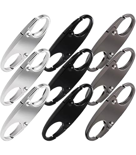 10 Clips Antivol Métal Pour Fermeture éclair – Mousquetons En S Noir/argent Pour Sacs, Valises, Sacs à Dos - 11