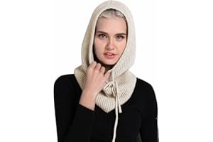 Facecozy Mütze Damen Winter, Strickmützen Warme Kapuzen Schal für Frauen Sturmhauben Beanie Wintermützen