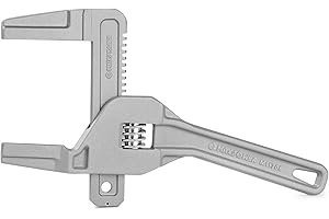 MAXPOWER Klucz nastawny szeroka szczęka, 250 mm (10 cali) klucz do umywalki hydraulicznej regulowany klucz do rur dla hydraulika - maksymalna pojemność otwarcia 95 mm