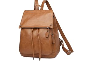 Everfunny Women Backpack Waterproof Anti-theft Lightweight PU Fashion Leather Nylon School Shoulder Bag Travel Cute Backpack Girls Ladies