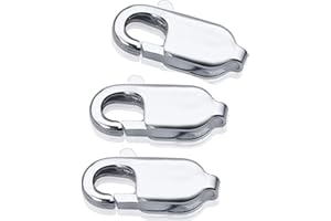 MATERIA BY MATTHIAS WAGNER MATERIA 3 Stück Karabiner-Verschluss 925 Silber 8mm für Armbänder Ketten Schmuck Ersatzteil Herstellung #Z18-3 Stück