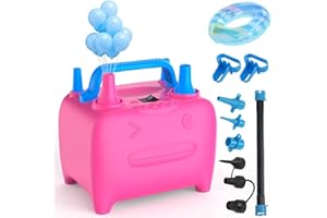 OWILL Pompa Elettrica,600W Pompa per palloncini con 6 ugelli d'aria,può essere rapida per Gonfiare e Sgonfiare,Pompa elettrica portatile per materasso gonfiabile,materassino campeggio,piscina gonfiabile