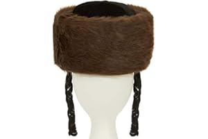 Dress Up America High Shtreimel - Jewish Fur Hat - Great for Halloween, Purim and Year-Round - Traditional Jewish Headgear for Adults