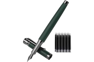 BOCIYER Luxury Fountain Pen Set,Medium Nib,Includes 10 Ink Cartridges&Ink Converter,Best Pen Gift Case for Men & Women,Office,Calligraphy, Journaling,Fancy pen-Green
