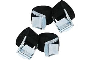 Widisun Strap with Buckle, 4 Pcs (5 M x 2.5 CM) Ratchet Tie Down Straps Fastening Lashing Tensioning Belts Luggage van straps, Cargo for Bicycle Carrier Trailer Car (4BD-5M)