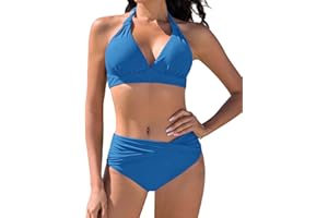 Nadeer Bikinis Mujer Push Up Cuello en V Traje de Baño de Dos Piezas Sexy Halter Conjunto de Bikini Ropa de Playa Verano Piscina Bikini Set