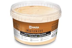 HAUSA Mastic de Hêtre Naturel 250g - Pour Réparer les Dommages du Bois - Prêt à l'Emploi avec Excellent Pouvoir de Remplissage Séchage