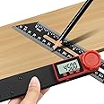 Digital Angle Finder Protractor, Electronic Level 36O° LCD Sliding T Bevel Gauge Angle Finder, Angle Measuring Tool for Woodworking Construction