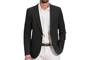 COOFANDY Giacca Blazer da Uomo Sportiva Casual Giacca da Abito con 1 Bottone per Uomo Business Casual
