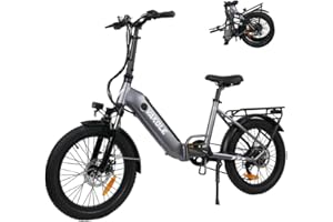 ‎VAKOLE VAKOLE E Bike 20 Zoll Klapprad E-Bike für Herren Damen, 250W Faltbares E-Fahrrad mit 36V 13Ah Akku, Reichweite bis zu 75Km, EU-konformes Ebike