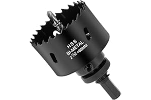 Flintronic Sierras de Corona 68mm, Sierra de Corona Bimetálica de 68mm, M42 HSS Bi-Metal Coronas Perforadoras, con Adaptador y Broca Piloto, para Metal Aluminio Madera PVC Plástico, Negro