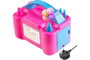 ALVAR Electric Air Balloon Pump, Portable Dual Nozzle Electric Air Pump High Power, High Power Dual Nozzle Electric Balloon Inflator for Party Wedding Festivals Anniversary Decoration