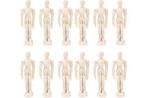 DOITOOL Gliederpuppe : 12 Mannequin Aus Holz Figur Zeichnen Männchen Körper Schaufensterpuppen Modell Zeichenpuppe Für Künstler Bewegliche Schaufensterpuppe Menschlich Haushalt Hölzern Marionette