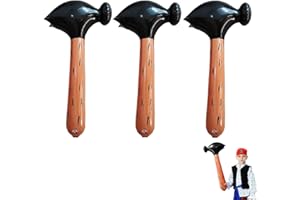 PRVCFZ 3 PCS Inflatable Toy Hammer, Blow Up Inflated Pool Bath Seaside Crazy Fun Toy Party Game for Adult Children (Color: Brown)