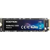 KOOTION 1TB NVMe M.2 SSD, PCIe 4.0 M.2 2280 Internal Solid State