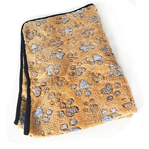 PUPTECK-Pet-Dog-Cat-Puppy-Soft-Throw-Blanket-Warm-Bed-Mat-Paw-Print-Cushion
