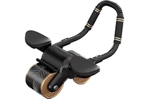 AOUISTON Rueda Abdominal, Ruedas de Rodillo de Ejercicio Doble,Rodillo con Soporte para Codo,Equipo de Ejercicio de Rueda para Entrenamiento Central