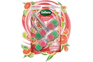 Zoflora Rim Blocks Grapefruit & Lime, 2 x 131g Pack, Freshness & Odour Control, Long-Lasting Citrus Fragrance, Kills 99.9% of Bacteria