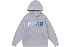 DEPAJA Felpe con Cappuccio Uomo Sweatshirt per Donna con Ricamo Trapstar in Cotone Sweat Felpa con Cappuccio per Adulti