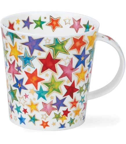 Dunoon Bone China Lomond Tasse – Mit Bunten Katzenpfoten-Motiv, 0,32 Liter, Handbemalt