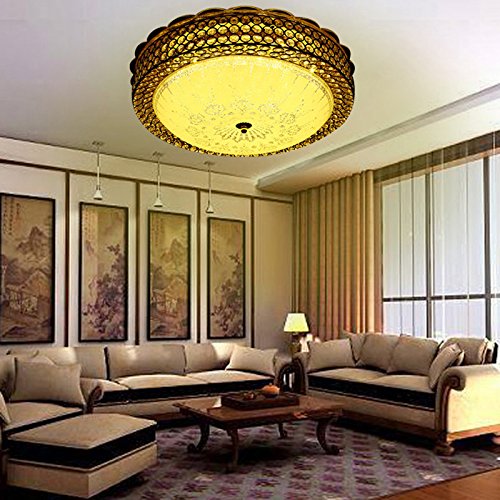 Preisvergleich Produktbild Das Schlafzimmer Deckenleuchten Hersteller spot Großhandel_double kreisförmigen LED Leuchten segmentiert Wohnzimmer Schlafzimmer Flur balkon Lampe, warmes Licht-36W, D 500 * 100 mm.