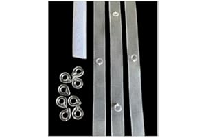 IDALIAHOME Cinta Romana Anillas para Stores. con Tira Gancho, con Anillas Final (10 MTS)