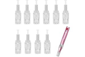 Menibeuty 10Pcs Dermapen Microneedling 12 Pin, dr Pen Microneedling, Patch Micro Aiguilles Micro Needling Visage, Cartouche Microneedlings Visage pour Les Soinds De La Peau