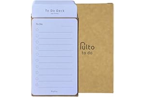 Pulto To Do Liste: 50 Karteikarten (7,5x12,5cm) | To Do Planer, Checkliste, Täglicher Aufgabenplaner, Büro Planer | To-Do Karten für Büro, Home Office, Studium, Schule & Alltag