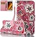 Produktbild Roreikes Hülle Leder Für Samsung Galaxy A3 2017 Flip Case Echt, Folio Premium PU Leather Handytasche Brieftasche Schutz Etui Schale Und Weich TPU Silikon, Bunt Gemalt Retro Fashion Design Kreativ Lanyard Strap Case Multi Muster Wallet Bookstyle Handyhülle mit Standfunktion Karteneinschub Bumper(4.7Zoll)-Tulip Blume