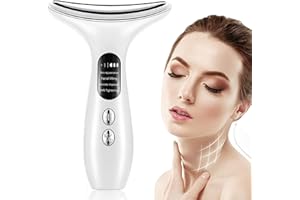 CKLHCFF Gesichts Massage Gerät Gegen Falten Hals- Gesichtsstraffung Gerät 45 ℃ Heizung Vibrations-Massagegerät mit 3 Farbmodi und EMS Modi Gesicht Schönheit Gerät für Falten und Hautstraffungg