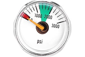 Broco PCP Luftgewehr, 1 / 8NPT Micro Mini Messgerät Manometer for Paintball PCP Luftgewehr 3000psi