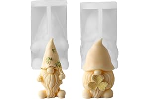YXHZVON 2 Pièces en Silicone Arbre de Noël, Moule à Bougies 3D, Époxy pour Artisanat de Bougies, Savons, Aromathérapie - Antiadhésif
