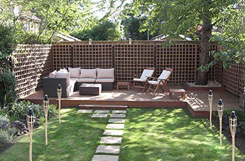 Ectxo 18 x Bambusfackel Gartenfackel Bambus Fackel Gartenfackeln 90cm mit 1 Liter geruchsloses Lampenöl hochgereinigt - 7