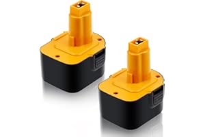 MOTICETT 2 Pacchi DE9071 3000mAh Ni-MH Sostitutiva per Dewalt 12V Batteria DC9071 DW9071 DW9072 DE9075 DE9071 DE9074 DE9501 DE9037 DE9072 EZWA49 Attrezzo Elettrico Senza Fili