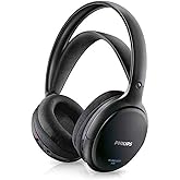 PHILIPS SHC5200/10 HiFi Kopfhörer Kabellos Over-Ear (32-mm-Lautsprechertreiber, Kabellose UKW-Übertragung, Selbstregulierende