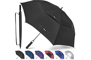 NINEMAX Golf Umbrella Windproof Strong - Extra Large Golf Umbrellas Rainproof - 51/54/62/68inch Golfing Umbrella Double Canopy