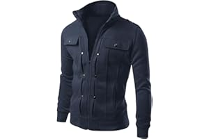 ZRYAZQ Veste Homme Mi Saison Sweat Zippé Homme Manteau Homme Hiver Automne Sweat Homme à Col Haut Blouson Homme Chasse Veste De Travail Homme Sportswear Homme Veste Moto Homme Cardigan Homme