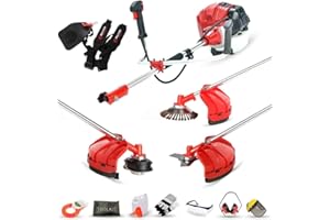 BU-KO 52cc Essence Strimmer Garden Tool Comprenant: StringTrimmer, Brush Cutter avec 3T Blade, Steel Wire Strummer Weed Brush Cutting Blade. Excellent Outil électrique extérieur 1 Ans de Garantie