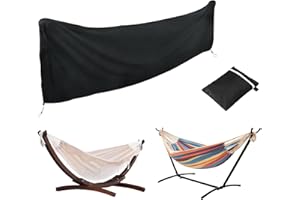 Camping Hammock Cover UCARE Waterproof Protective Sleeve Rain Cover Sun Shield,Heavy Duty 420D Oxford Fabric Dust With Adjustable Cord for Outdoor Hammocks and Double Hammocks with Stand