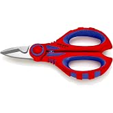 KNIPEX Electricians Scissors with Multi-Component Sleeves, Reinforced with Fibreglass 160 mm, 95 05 10 SB