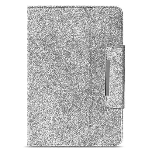 Robuste Filz Hülle für Ihr 9.7 – 10.1 Zoll Tablet aus hochwertigem Kunstleder mit umweltfreundlichem Filz Farbe Grau designt praktischer Standfunktion kombiniert Schutz und Design Schutztasche Stand Tasche Cover Case von NAUC - 5