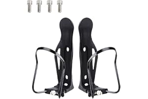 Runaup 2 Pack Bike Water Bottle Cages, Lightweight Aluminum Alloy Bicycle Water Bottle Holder Brackets for Outdoor Activities