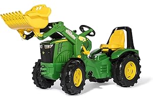Rolly Toys RollyX-Trac Premium John Deere 8400R 651047 Pedal Tractor for Children Aged 3-10 Years Whisper Tyres