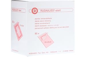 NOBAMED PAUL DANZ AG Rudavlies Steril – steriles Pflaster zur Wundversorgung 10 cm x 8 cm (50 Stück)