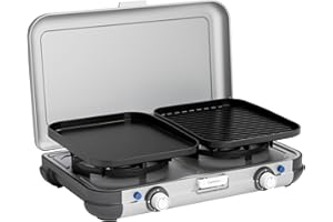 Campingaz Camping Kitchen 2 Camping Stove | 2 x 2000 Watts | 2-Burner Gas Stove with removable pan Supports | portable & compact