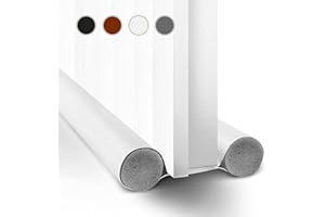 YUEJUHE 2 Stücke Zugluftstopper für Türen 96cm, tür Luftzugstopper, Türdichtung Unten, Schall und Staubdichte Türbodendichtung, Zugluft Kälte Lärm Stoppen (Weiß)