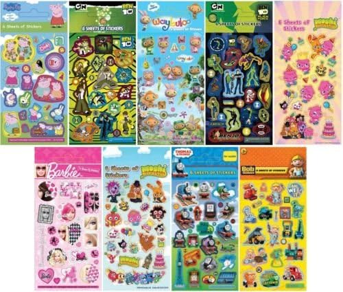 Moshi Monsters Stickers 6 Sheets Party Pack Loot Bag Fillers