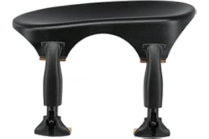 Wittner Chinrest, centre-mounted chinrest Violin 3/4, high-tech plastic, anatomically shaped, allergy-tested, with screwdriver, black, Made in Germany, 253121