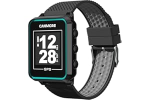 Canmore TW353 Reloj GPS de Golf para Hombres y Mujeres, actualización Gratuita de más de 41.000 Campos precargados en Todo el Mundo, Accesorio de Golf Esencial y Ligero para golfistas,Negro/Turquesa